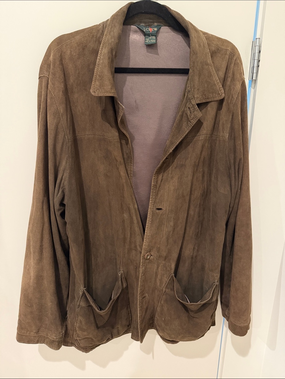 J. Crew Men's Brown Suede Lightweight Shirt Jacket